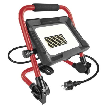 LED reflektor ELION 50W, rot-schwarz, IP65, 8000 lm, neutralweiß