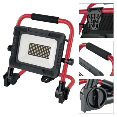 LED reflektor ELION 50W, rot-schwarz, IP65, 8000 lm, neutralweiß