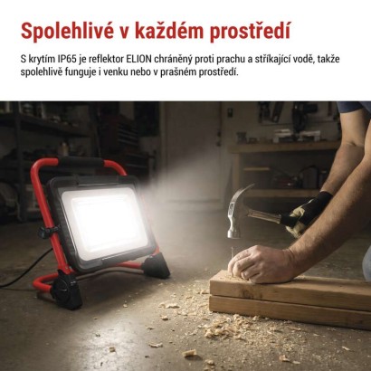LED reflektor ELION 100W, červeno-černý, IP65, 16 000 lm, neutrální bílá