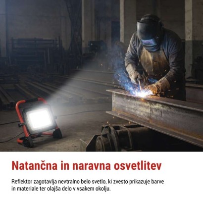 LED reflektor ELION 100W, rdeča-črn, IP65, 16 000 lm, nevtralna bela