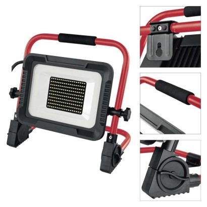 LED reflektor ELION 100W, červeno-černý, IP65, 16 000 lm, neutrální bílá
