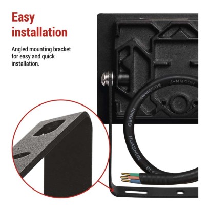 LED reflektor TAMBO, 10 W, 1000 lm, IP65, černý