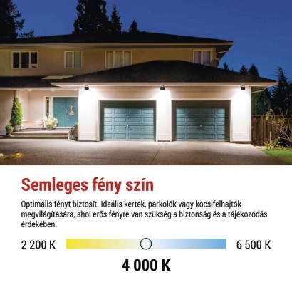 LED-es reflektor TAMBO, 20 W, 2000 lm, IP65, fekete