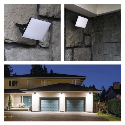 LED reflektor TAMBO, 30 W, 3000 lm, IP65, černý