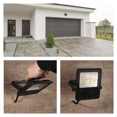 LED reflektor VISIO, 30 W, černý, neutrální bílá