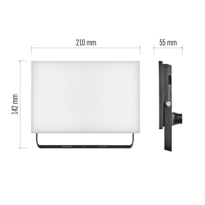 LED-es reflektor TAMBO, 50 W, 5000 lm, IP65, fekete