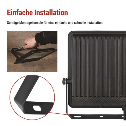 LED-Strahler VISIO schwarz, 100 W neutralweiß