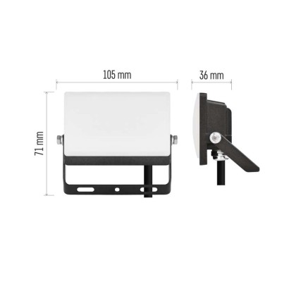 LED reflektor TAMBO EVO, 10 W, 1000 lm, IP65, černý