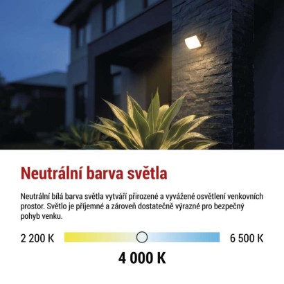 LED reflektor TAMBO EVO, 10 W, 1000 lm, IP65, černý