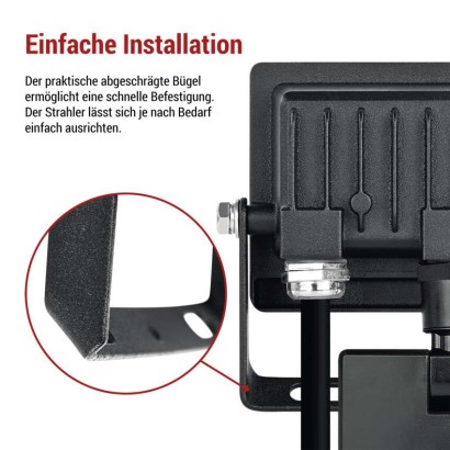 LED-Fluter TAMBO EVO mit Bewegungssensor, 10 W, 1000 lm, IP65, schwarz