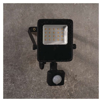 LED reflektor VISIO s pohybovým čidlem, 10 W, černý, neutrální bílá