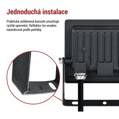 LED reflektor TAMBO EVO, 20 W, 2000 lm, IP65, černý