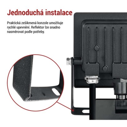 LED reflektor TAMBO EVO  se senzorem pohybu, 20 W, 2000 lm, IP65, černý
