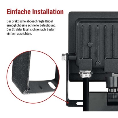 LED-Fluter TAMBO EVO mit Bewegungssensor, 20 W, 2000 lm, IP65, schwarz