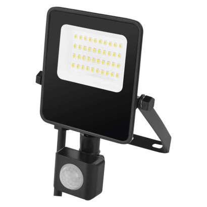 LED reflektor VISIO s pohybovým čidlem, 20 W, černý, neutrální bílá
