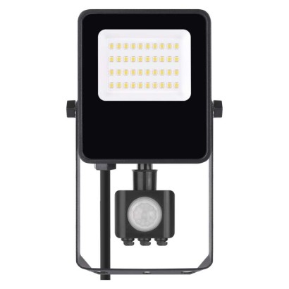 LED reflektor VISIO s pohybovým čidlem, 20 W, černý, neutrální bílá