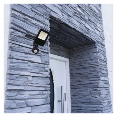 LED reflektor VISIO s pohybovým čidlem, 20 W, černý, neutrální bílá