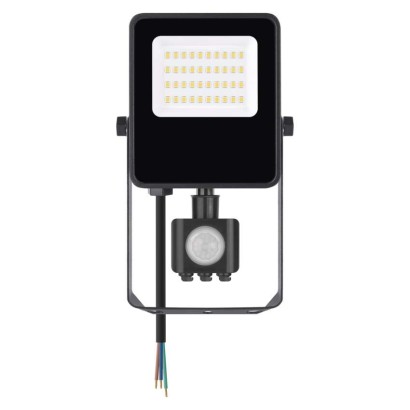 LED reflektor VISIO s pohybovým čidlem, 20 W, černý, neutrální bílá