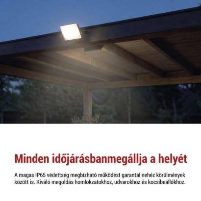 LED-es reflektor TAMBO EVO, 30 W, 3000 lm, IP65, fekete
