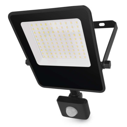 LED reflektor VISIO s pohybovým čidlem, 50 W, černý, neutrální bílá