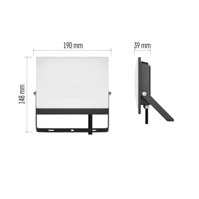 LED reflektor TAMBO EVO, 50 W, 5000 lm, IP65, černý