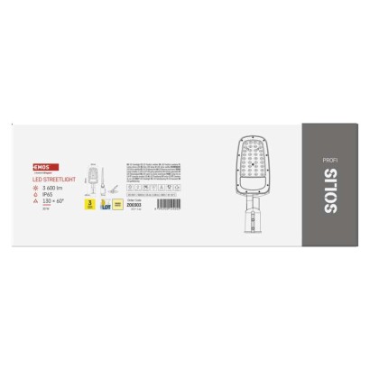 LED-Straßenleuchte SOLIS 30W, 3600 lm, warmweiß