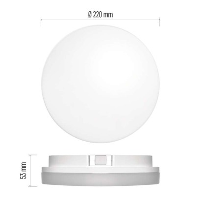LED svítidlo TORI 22 cm, 15 W, neutrální bílá, IP54