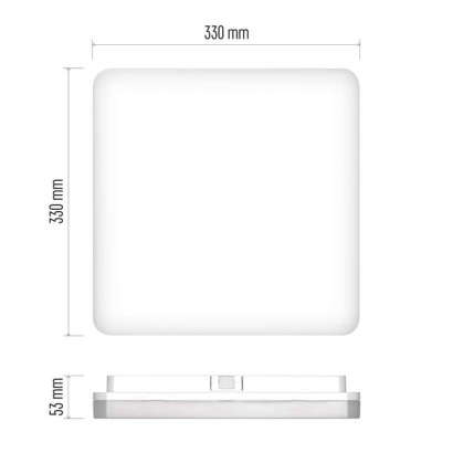 LED svítidlo TORI 33 x 33 cm, 24 W, neutrální bílá, IP54