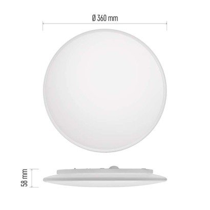LED Deckenleuchte EXCLUSIVE, rund, 24W, dimmbar, warm/neut./kaltweiß
