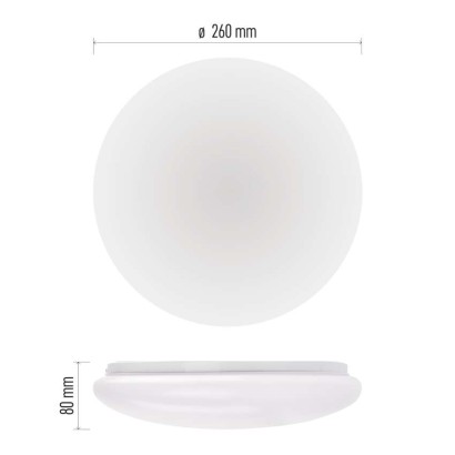 LED Deckenleuchte FIONI, rund, weiss 12W neutralweiss, IP44