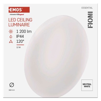 LED Deckenleuchte FIONI, rund, weiss 12W neutralweiss, IP44