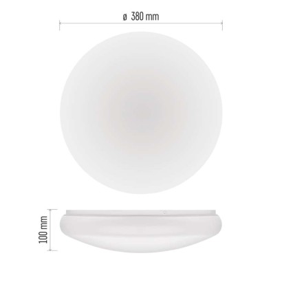 LED-Deckenleuchte TIVI, A CLASS, rund weiß 19W, IP44, Neutral Weiß