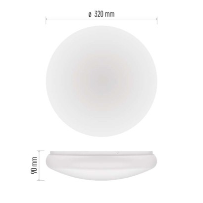 LED-Deckenleuchte TIVI, A CLASS, MW sensor, rund weiß 8,6W, IP44, Neutral Weiß