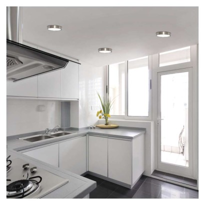 LED-Anbauleuchte NEXXO, rund, silber, 12,5W, mit Change CCT