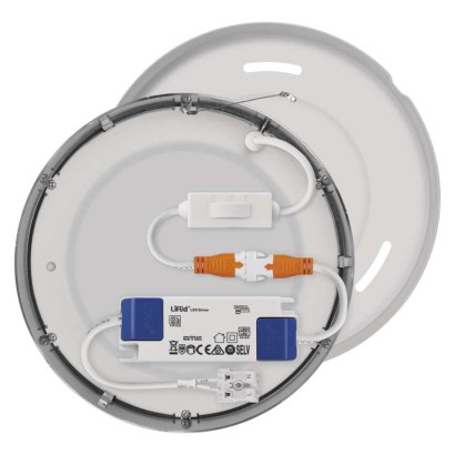 LED-Anbauleuchte NEXXO, rund, silber, 12,5W, mit Change CCT