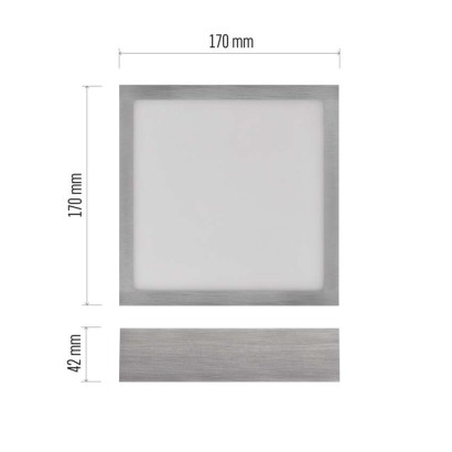 LED-Anbauleuchte NEXXO, quadratisch, silber, 12,5W, mit Change CCT