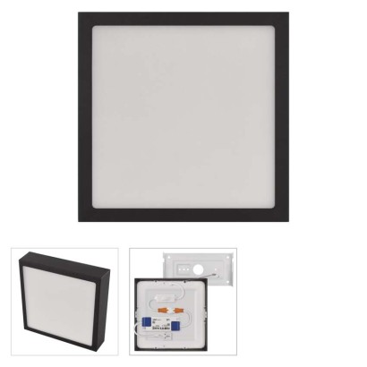 LED svítidlo NEXXO černé, 17 x 17 cm, 12,5 W, teplá/neutrální bílá