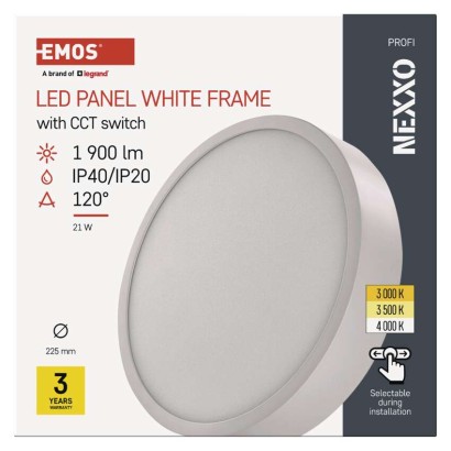 LED svítidlo NEXXO bílé, 22,5 cm, 21 W, teplá/neutrální bílá