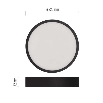 LED-Anbauleuchte NEXXO, rund, schwarz, 21W, mit Change CCT