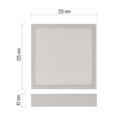 LED svítidlo NEXXO bílé, 22,5 x 22,5 cm, 21 W, teplá/neutrální bílá