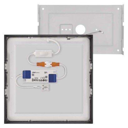 LED-Anbauleuchte NEXXO, quadratisch, schwarz, 21W, mit Change CCT