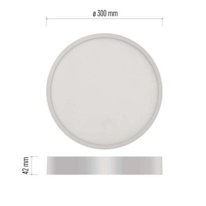 LED svítidlo NEXXO bílé, 30 cm, 28,5 W, teplá/neutrální bílá
