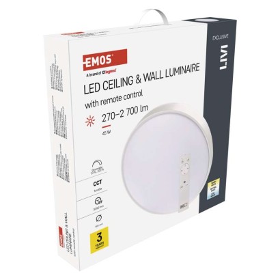 LED lámpatest LIVI 50 cm, 45 W, hideg-meleg fehér, távirányítóval szabályozható, dimmelhet