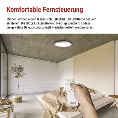 LED Deckenleuchte SABI, rund, 45W, dimmbar, warm/neut./kaltweiß