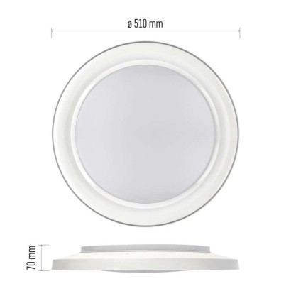 LED přisazené svítidlo REMI, kruhové 45W, stmív. se změnou CCT