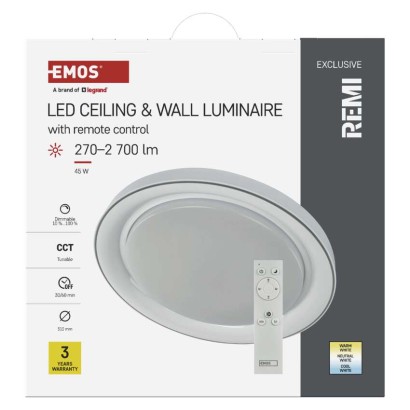 LED přisazené svítidlo REMI, kruhové 45W, stmív. se změnou CCT