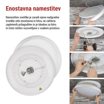 LED-svetilo ILVI za vgradnjo, okroglo, 30 W, z možnostjo zatemnitve in spreminjanja barvn