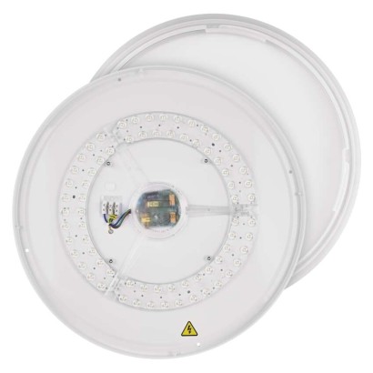LED přisazené svítidlo ILVI, kruhové 45W, stmívání+CCT, černá+dřevo