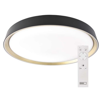 LED přisazené svítidlo ILVI, kruhové 30W, stmívání+CCT, černá+champagne
