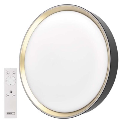 LED přisazené svítidlo ILVI, kruhové 45W, stmívání+CCT, černá+champagne
